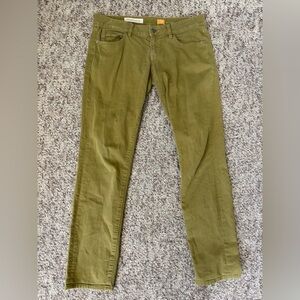 Pilcro and the Letterpress Olive Tan Green Jeans